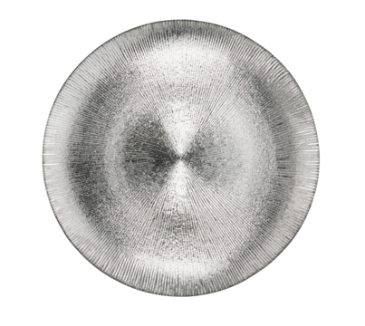 silver circle aluminum cut out isolated transparent background