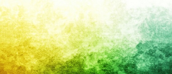 Obraz premium An abstract watercolor painting blending warm yellow tones into cool greens, creating a soft, textured effect with a bright, airy feel