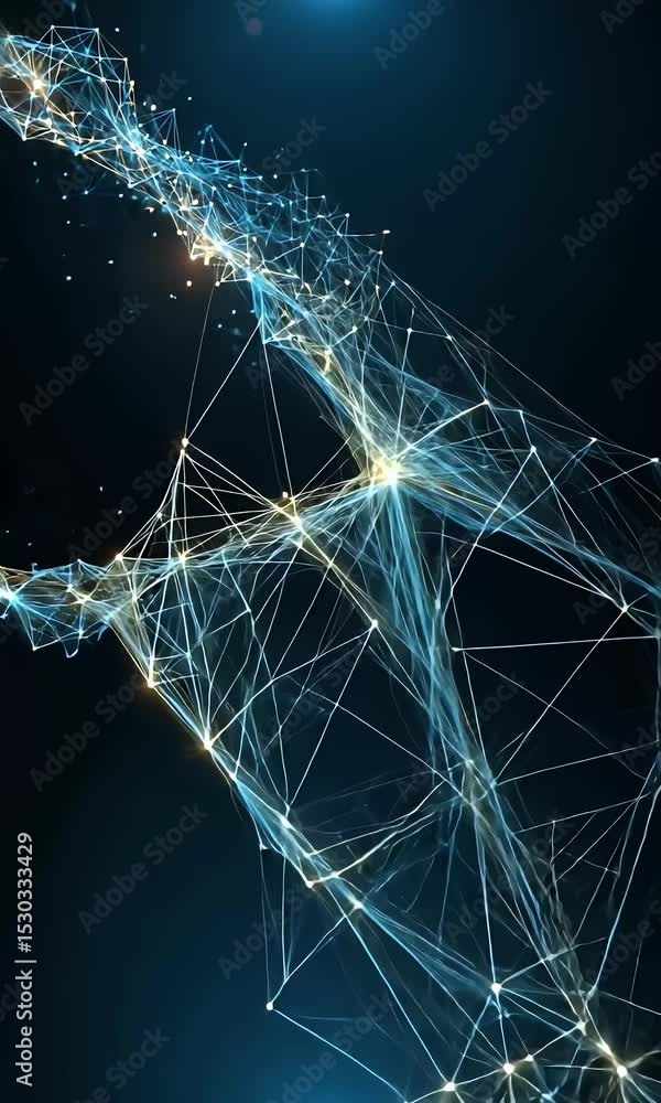 Poster abstract network digital background blue light connection data technology