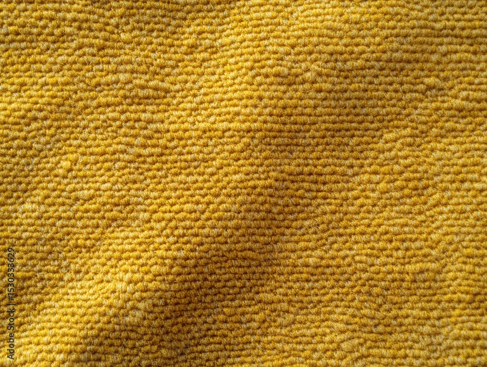 Poster close-up of textured yellow fabric for background and design use
