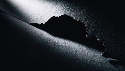 Ripped dark paper, dramatic lighting