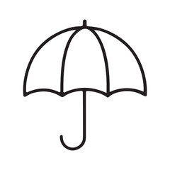 Outline Umbrella Vector  Simple Weather Clipart


