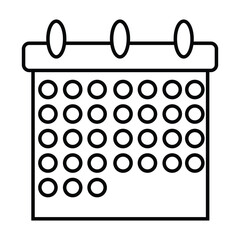Desktop Calendar Icon  Office Planner Vector