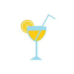 cocktail icon on white background, cocktail icon vector
