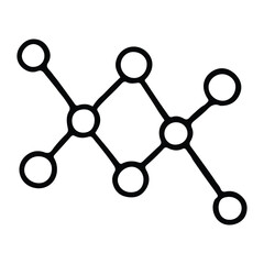 Connected Dots Network Diagram  Simple Molecular Illustration


