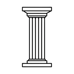 Column outline illustration for architecture or design