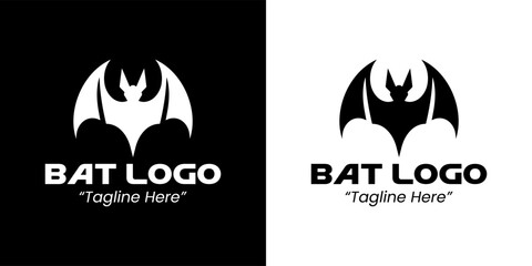 Bold and Minimalist Bat Logo for Creative Branding and Business Solutions