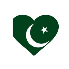 Pakistan Flag of Heart