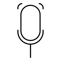 Upright microphone with rounded top design