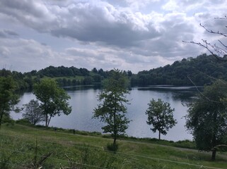 Volcanic lake Dauner Maare in Germany