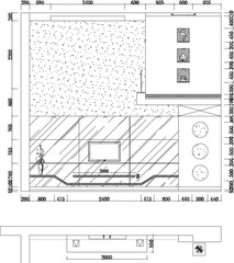 vector illustration of modern residential interior architectural design