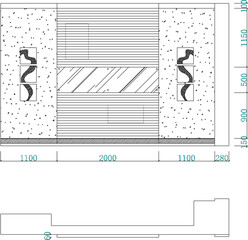 vector illustration of modern residential interior architectural design