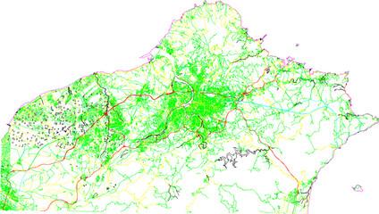 vector illustration of landscape map design of taipei china region