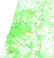 vector illustration of tel aviv israel area landscape map design