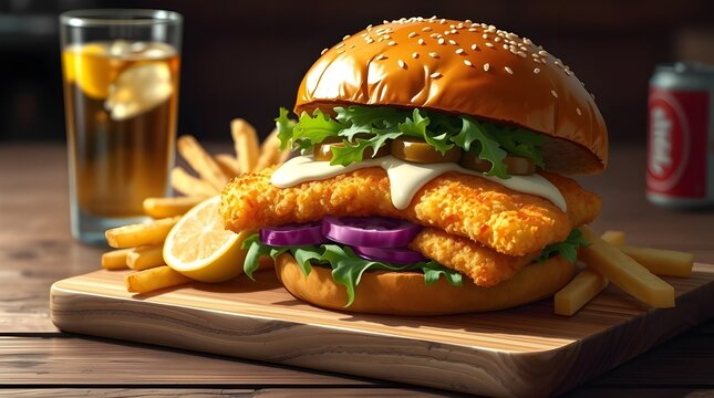 cheese chiken burger
