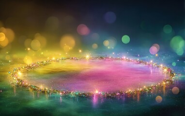 Colorful, dreamy, glowing circle