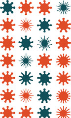 Seamless vector illustration of autumn floral patterns featuring colorful maple leaves and festive stars, ideal for nature-inspired wallpaper design