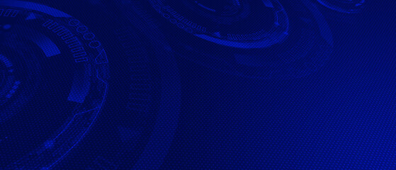 Technology Background Template. Interface display pattern and blue background