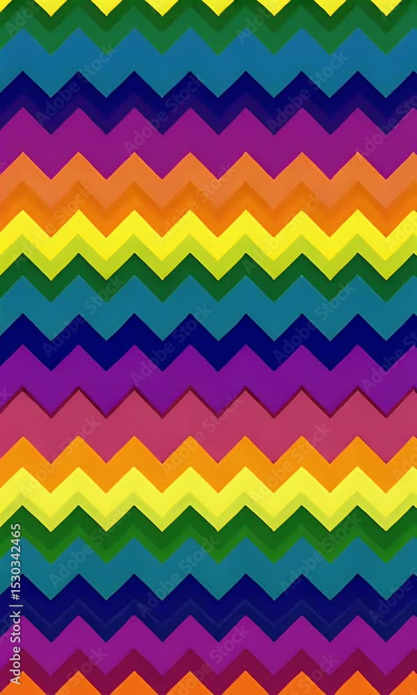 Poster abstract rainbow color zigzag pattern geometric background