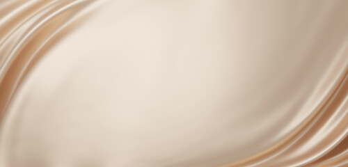 Beige silk with copy space 3D render
