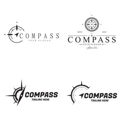 Artisan Vintage Compass logo Badge Design Inspired by Antique Maritime Instruments
