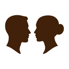 man and woman silhouette