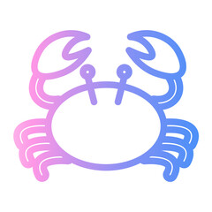 crab Line Gradient Icon