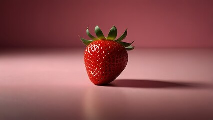 strawberry on a pink background