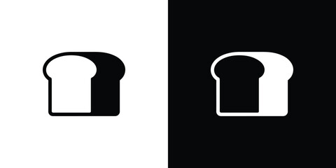 Sliced Bread Logo Black and White Color Inversion with Contrasting Backgrounds Displayed SidebySide