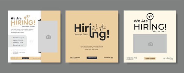 Job vacancy hiring flyer or poster design for social media circular post banner template We are hiring Job advertisement flyer, We are hiring job vacancy poster design