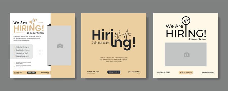 Job vacancy hiring flyer or poster design for social media circular post banner template We are hiring Job advertisement flyer, We are hiring job vacancy poster design
