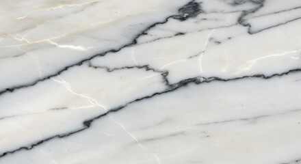Elegant white marble with striking black veins, creating a luxurious texture