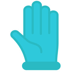 Obraz premium Glove Flat Icon, Science And Laboratory Concept Flat Design Style