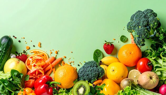 Food Waste Awareness, Bright Illustration, Fresh Food