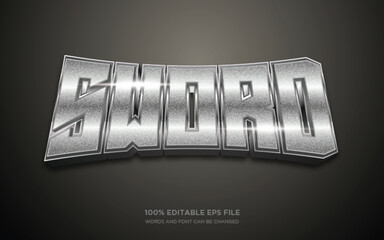 Sword 3D editable text style effect	
