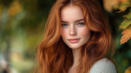 Naklejka premium Soft-focus portrait emphasizing chin symmetry and youthful lower face look