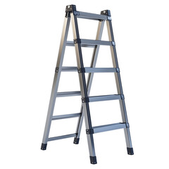 Aluminum step ladder with side support and wide steps