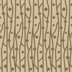Japanese Geometric Branch Stripe Vector Seamless Pattern