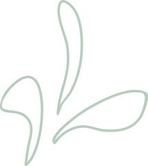 Line plant doodle organic	