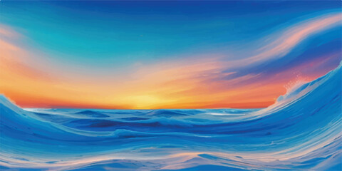 Abstract Watercolor Design in Ocean Blue and Sky Light Tones with Flowing Brush Strokes and Transparent Layers. Serene Blue Water and Sky-Inspired Watercolor Background with Soft Gradient Transitions 