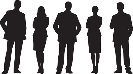 Team of Business People Silhouette