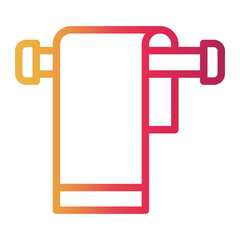 towel Line Gradient Icon