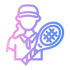 tennis Line Gradient Icon