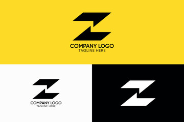 initial letter z Minimal awesome trendy professional logo design template, letter z arrow curior or transport import business logotype, letter z speed or thunder logo