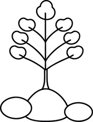 tiny-minimalist-oak-tree-growing-from-three-rounde.eps