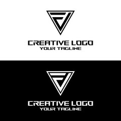 creative letter logo fv design vector