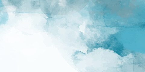 High-Resolution Abstract Background with Light Sky Blue Watercolor and Soft Acrylic Texture on White Paper. Vector Design Featuring Smooth Light Blue Watercolor Wash and Gentle Acrylic Accents design