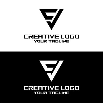 creative letter logo fv design vector