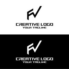 creative letter logo fv design vector