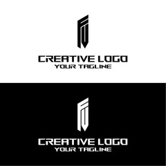 creative letter logo fv design vector